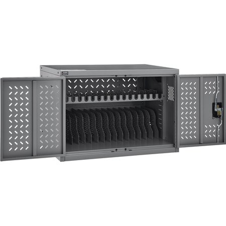 GLOBAL INDUSTRIAL Chromebooks Laptops and iPad Tablets Charging Cabinet, 16-Device Capacity 670051